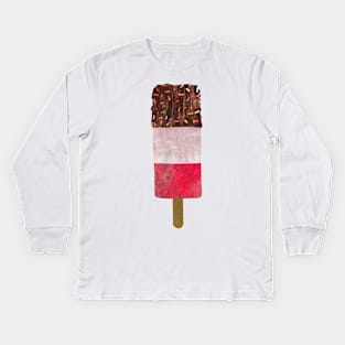 Ice lolly - fabulous neopolitan Kids Long Sleeve T-Shirt